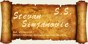 Stevan Simjanović vizit kartica